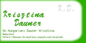 krisztina dauner business card